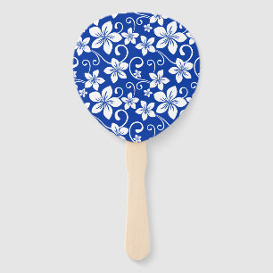 BLUE HAWAII (ROYAL BLUE) HAND FAN