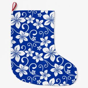 BLUE HAWAII (ROYAL BLUE) LARGE CHRISTMAS STOCKING