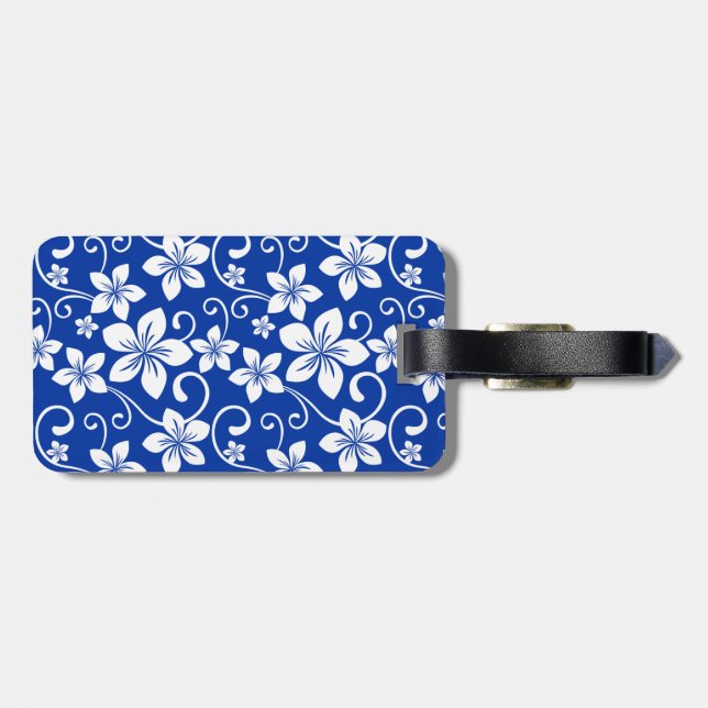 BLUE HAWAII (ROYAL BLUE) LUGGAGE TAG (Back Horizontal)