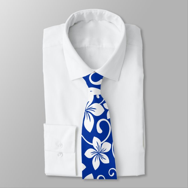 BLUE HAWAII (ROYAL BLUE) TIE (Tied)
