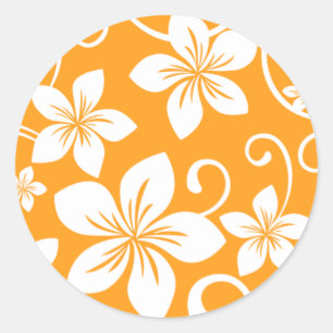 BLUE HAWAII (TANGERINE) CLASSIC ROUND STICKER