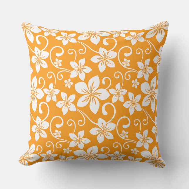 BLUE HAWAII (TANGERINE) CUSHION (Front)