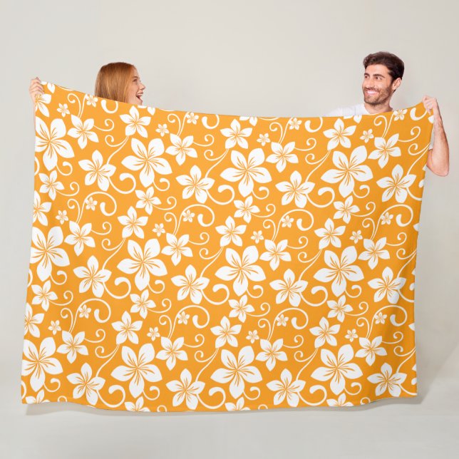 BLUE HAWAII (TANGERINE) FLEECE BLANKET (In Situ)
