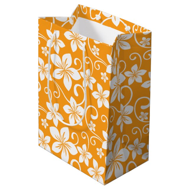 BLUE HAWAII (TANGERINE) MEDIUM GIFT BAG (Back Angled)