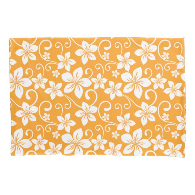 BLUE HAWAII (TANGERINE) PILLOWCASE (Front-Left)