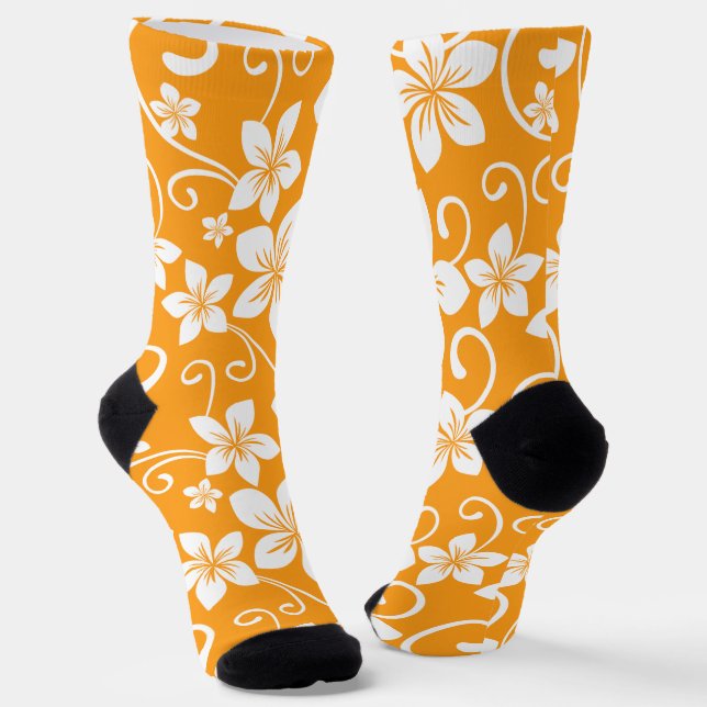 BLUE HAWAII (TANGERINE) SOCKS (Angled)