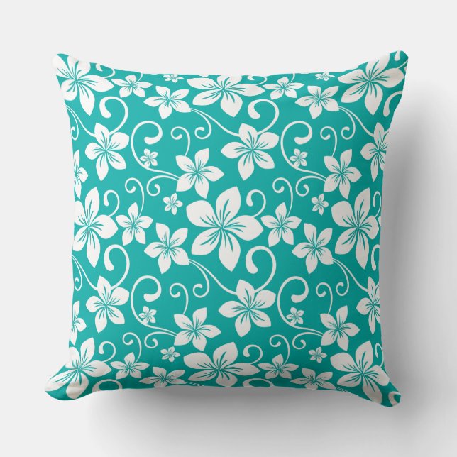 BLUE HAWAII (TEAL) CUSHION (Front)