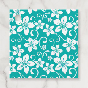 BLUE HAWAII (TEAL) FAVOUR TAGS
