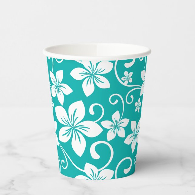 BLUE HAWAII (TEAL) PAPER CUPS (Left)