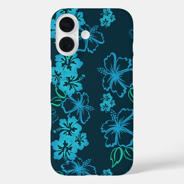 Blue Hawaiian Hibiscus Phone Case (Back)