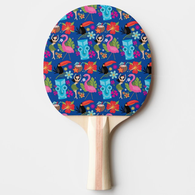 Blue Hawaiian Ping Pong Paddle (Front)