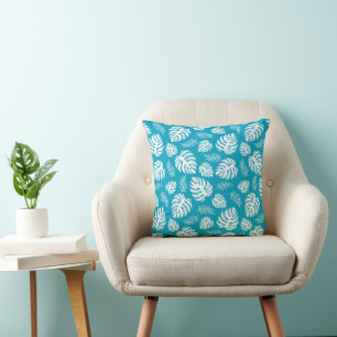 Blue Hawaiian Print Cushion