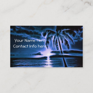 Blue Hawaiian Sunset Business Card