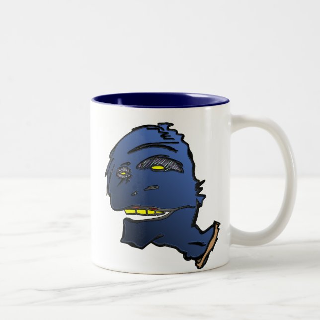 Blue Head Two-Tone Coffee Mug (Right)