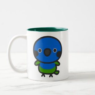 Blue-headed parrot Two-Tone coffee mug