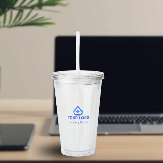 Blue Healthcare Logo Branded Promo  Acrylic Tumbler