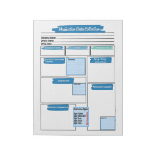 Blue Healthcare Student Medication Template Notepad