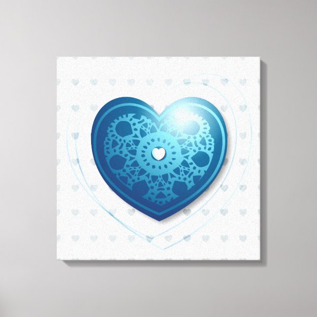 Blue heart, canvas (Front)