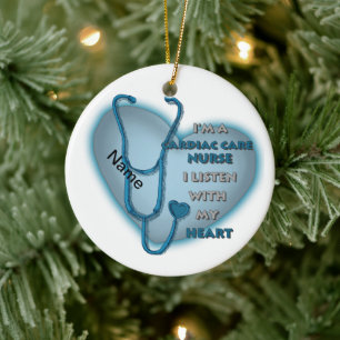 Blue Heart Cardiac Care Nurse  ornament