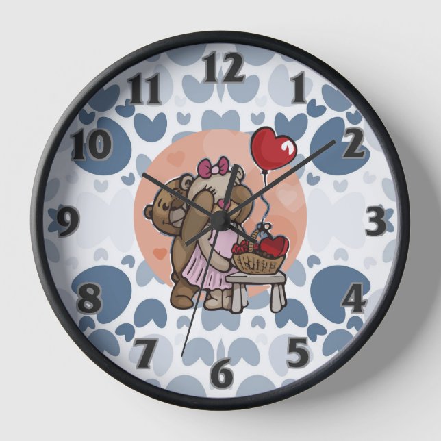 Blue Heart  Clock (Front)