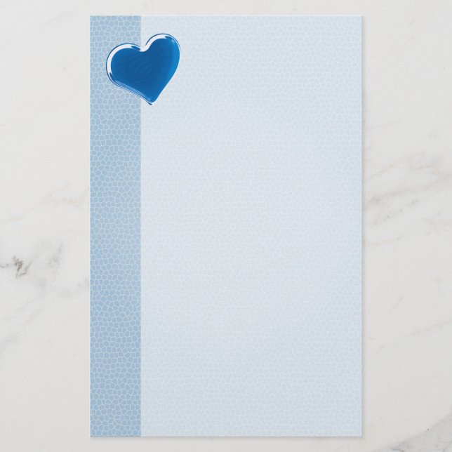 Blue Heart | Cool Stationery (Front)