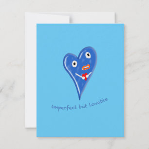 Blue Heart Doll  Holiday Card