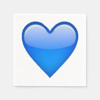 Blue Heart - Emoji Napkin