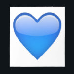Blue Heart - Emoji Notepad<br><div class="desc">Blue Heart - Emoji</div>