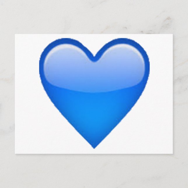 Blue Heart - Emoji Postcard (Front)