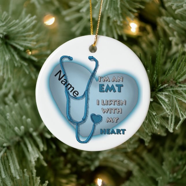 Blue Heart EMT Ceramic Tree Decoration (Tree)