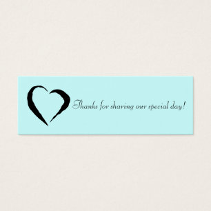 Blue Heart Favour Tag