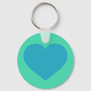 Blue Heart Key Ring