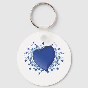 Blue Heart Key Ring