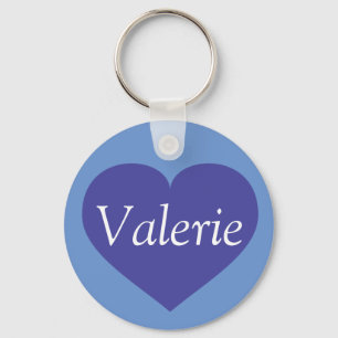 Blue heart keychain