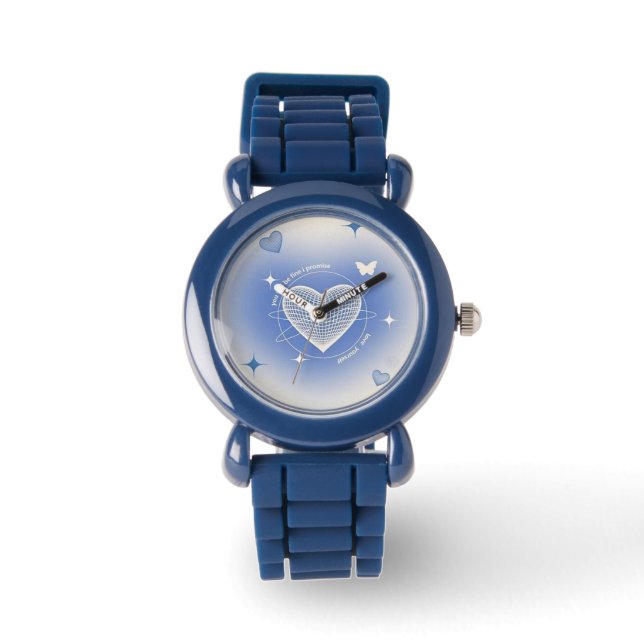 Blue Heart Kids Watch – Cute & Fun Design (Front)