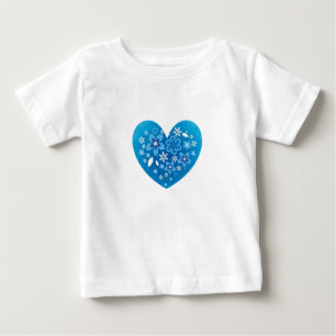 Blue heart love baby T-Shirt