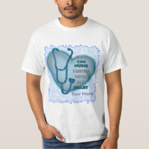 Blue Heart LVN Nurse T-Shirt