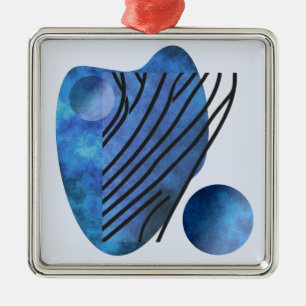 Blue Heart Metal Tree Decoration