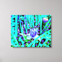 Blue Heart Moon & Wonder Blue Rose Canvas Print