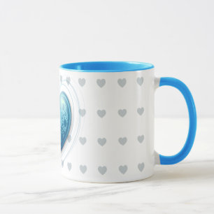 Blue heart, mug
