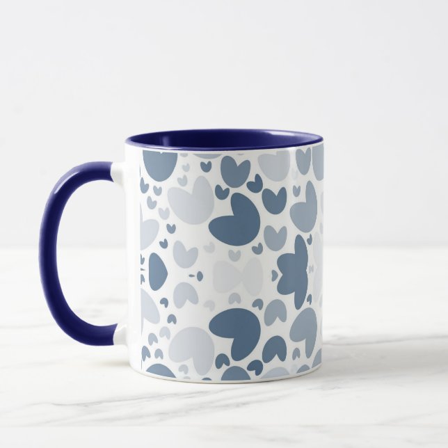 Blue heart  mug (Left)