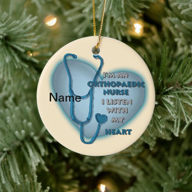 Blue Heart Orthopedic Nurse Ceramic Tree Decoration (Tree)
