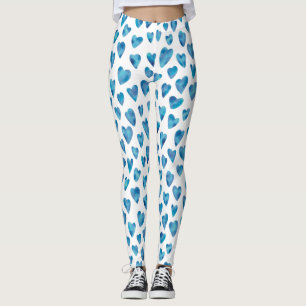 Blue Heart pattern Leggings