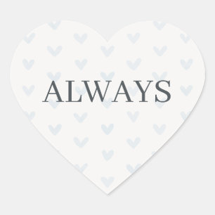 Blue Heart Pattern Minimal Serif Always Heart Sticker