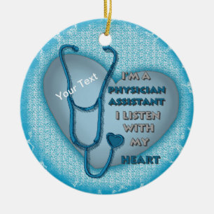 Blue Heart Physician Assistant ornament