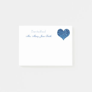 Blue Heart Post-it Notes