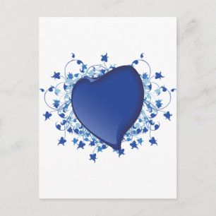 Blue Heart Postcard