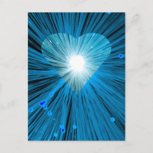 Blue Heart postcard vetical