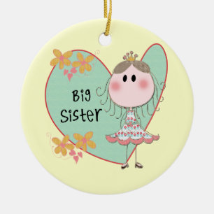Blue Heart Princess Big Sister Ceramic Tree Decoration