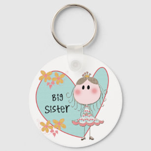 Blue Heart Princess Big Sister Key Ring